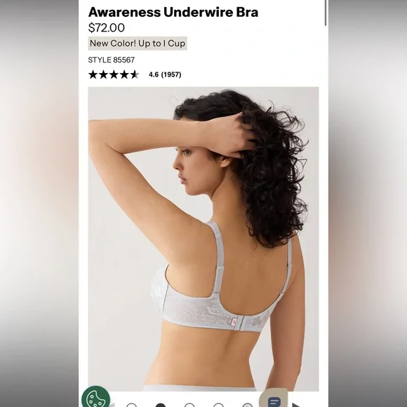 NWT, Wacoal- The Awareness bra, (size 44DD), black - Picture 2 of 7